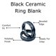 thumbnail image 2 of Anillo en blanco de cerámica de 8 mm, núcleo negro para joyería con incrustaciones, 2 of 4