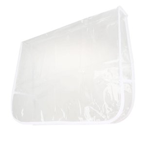 Ioensy - Funda Trasera Para Silla, Silla De Estilo Impermeable Para Centro De Belleza, Peluquería, Spa, Cuadrado Blanco S