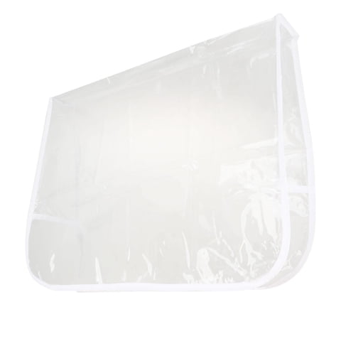 Ioensy - Funda Trasera Para Silla, Silla De Estilo Impermeable Para Centro De Belleza, Peluquería, Spa, Cuadrado Blanco L