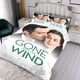 thumbnail image 3 of Lo que el Viento se Llevó Conjunto de sábanas temático, trío de piezas, cómodo y amigable con la piel, diseño único, regalo de decoración para el hogar para familiares, amigos y fans,173cm *218cm, 3 of 6