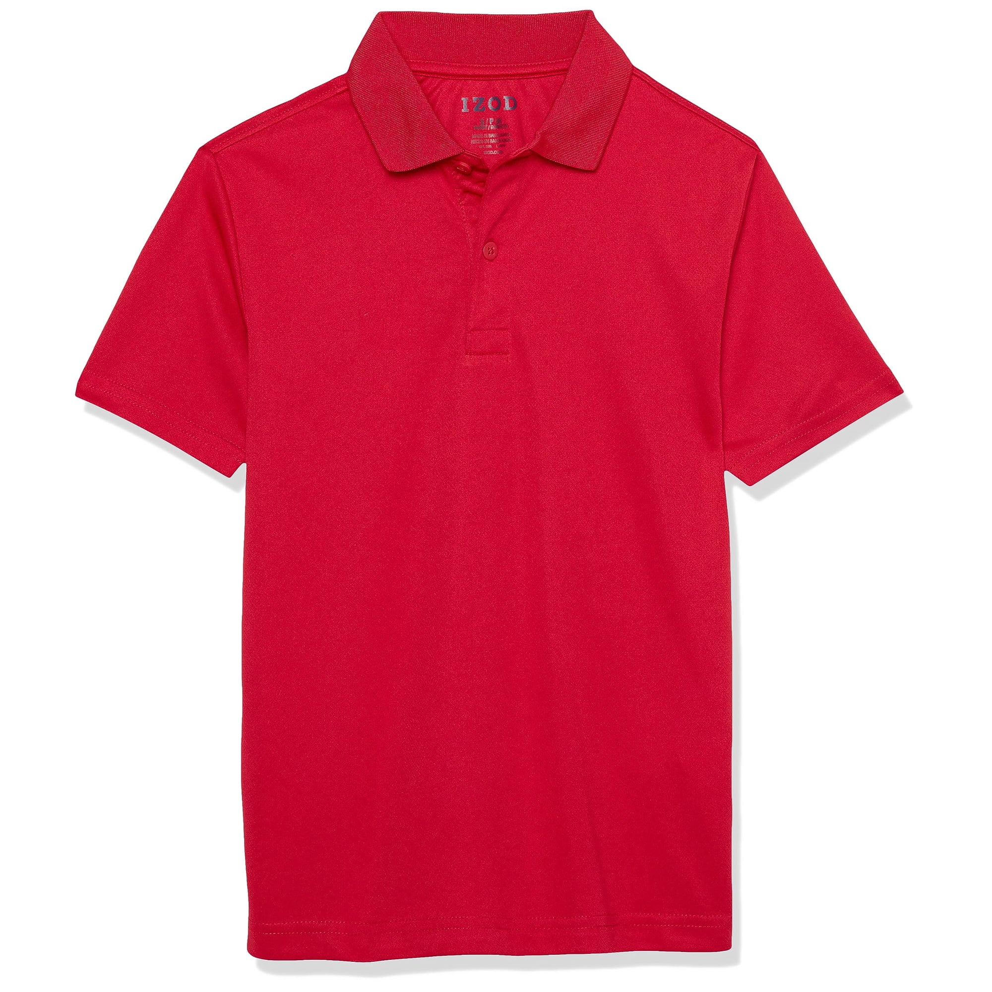 Polo Izod Para Niños, Uniforme Escolar De Alto Rendimiento, Color Rojo, Talla 6