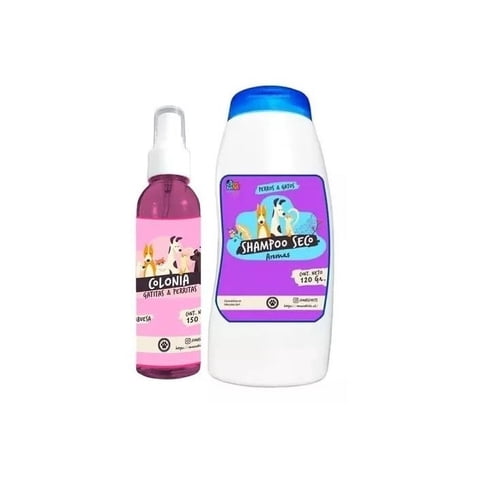 Mascokits - Kit Para Perro Y Gato Shampoo Seco + Colonia Frambuesa-Fruitilicious
