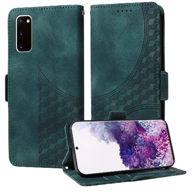 Carcasa FOXDOCK Samsung Galaxy S20 de cuero PU, diseño acolchado clásico, protección contra caídas y rayones