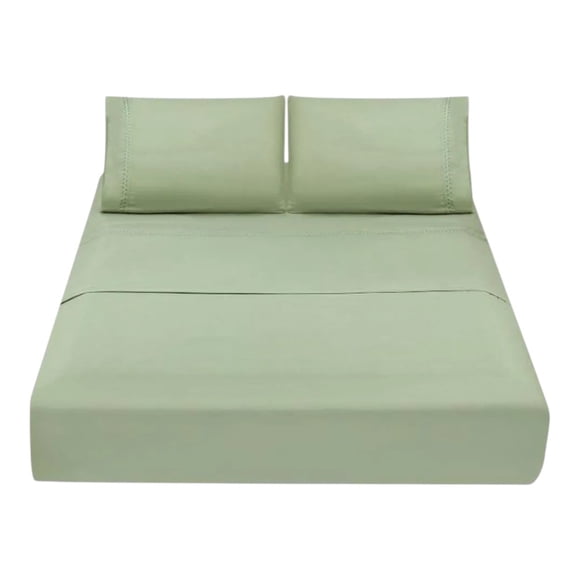 Sábanas Rustic 2 Plazas Matiz Textura Suave Verde