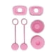 thumbnail image 2 of Spill Stopper Silicone Straw Topper Straw Cover Cap Para Viajes Al Aire Libre Party Pink, 2 of 5