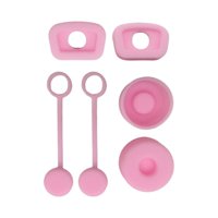 Magideal - Tapón De Cubierta De Paja, Tapón De Fugas, Tapón De Paja Portátil A Prueba De Polvo Sellado Tapón De Derrames A Prueba De Salpicaduras, Juego De Tapón Rosa