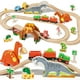 thumbnail image 1 of Set de tren de madera Lehoo Castle Dinosaur con rieles para niños pequeños, 1 of 3