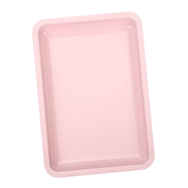 Bandeja De Tocador Bandeja De Acero Inoxidable Bandeja De Herramientas Para Decoración De Uñas Para Mesa De Boda Fiesta Rosa