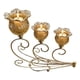 thumbnail image 2 of Portavela Triple Estilo Flor Adorno Hogar Decorativo Jhn, 2 of 3