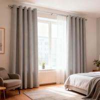 Dib - Cortina Blackout 2 Paños Trento Gris Oscuro