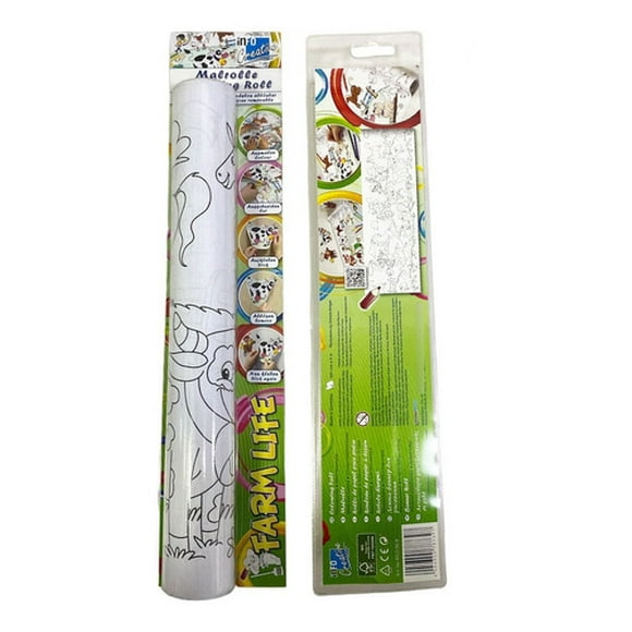 Rollo Adhesivo Con Diseño Para Colorear 30cm X 4mts