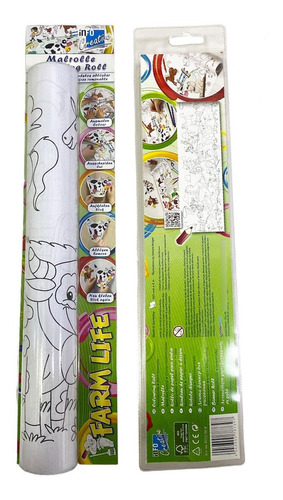 Info - Rollo Adhesivo Con Diseño Para Colorear 30Cm X 4Mts