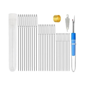 Magideal - Agujas De Mano Grande, Agujas De En Tubo De Almacenamiento Agujas De Acolchado A Mano De 3 Tamaños Para Coser , Blanco