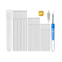 Magideal - Agujas De Mano Grande, Agujas De En Tubo De Almacenamiento Agujas De Acolchado A Mano De 3 Tamaños Para Coser , Blanco