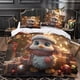 thumbnail image 3 of Juego de funda nórdica con estampado 3D, juego de ropa de cama navideño con 2 fundas de almohada, cremallera oculta, apto para adolescentes y adultos., 3 of 3