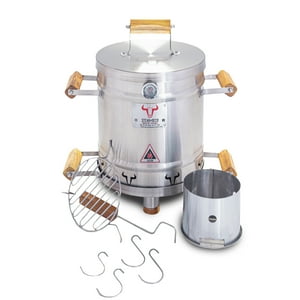 Steak And Beer - Parrilla Asador De Barril Pequeño Inox 56Cm X 36 Incluye Accesorios