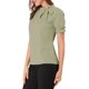thumbnail image 4 of INSPIRE CHIC Blusas de Mujer de Color Sólido con Lazo en el Cuello, Mangas Cortas, para Regreso a Clases y Trabajo, Verde Matcha Talla S, 4 of 5