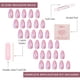thumbnail image 4 of Uñas Postizas Glamnetic Seaspell Cortas Almendra Rosa Terciopelo, 4 of 6