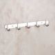 thumbnail image 1 of 1pc Wall Mounted Stainless Steel Hook Rack,No Punching Sturdy Hooks Rack For Bathroom ,Kitchen,Door,Wall,Rectangle Hooks Rack With Sticker, 1 of 3