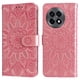 thumbnail image 1 of Funda tipo cartera FOXDOCK para OnePlus 13R 5G , diseño girasol en relieve, cuero PU, cierre magnético, soporte y tarjetero, 1 of 5