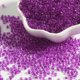 thumbnail image 1 of Xiao Hua Cuentas de vidrio con núcleo de tinte, aproximadamente 500 piezas - 3 mm (0,12 pulg.) - Kit para hacer pulseras, collares y pendientes, tejido de cuentas y manualidades, color morado., 1 of 3