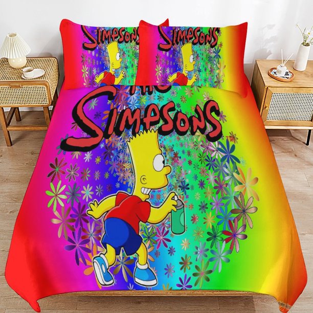 Simpson-s Simp-sons Simpson-s Simp-sons Bedding Set Sheet Set for Kids Adults,All Season Lightweight