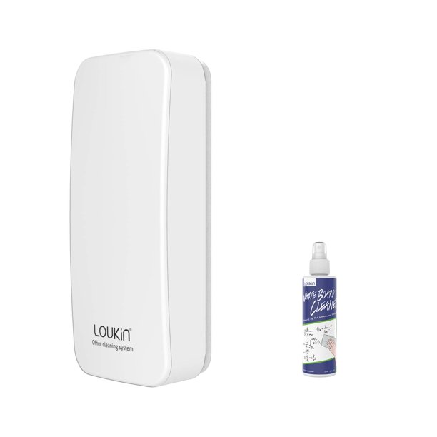 Borrador magnético de borrado en seco LOUKIN con limpiador para pizarras blancas, 100 ml