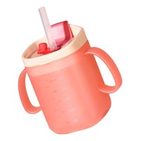 Genérico - Set 4 Vasos Antiderrame Con Pajilla Bebe Ergonomica Lau
