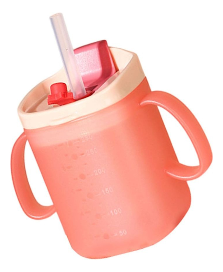 Genérico - Set 4 Vasos Antiderrame Con Pajilla Bebe Ergonomica Lau