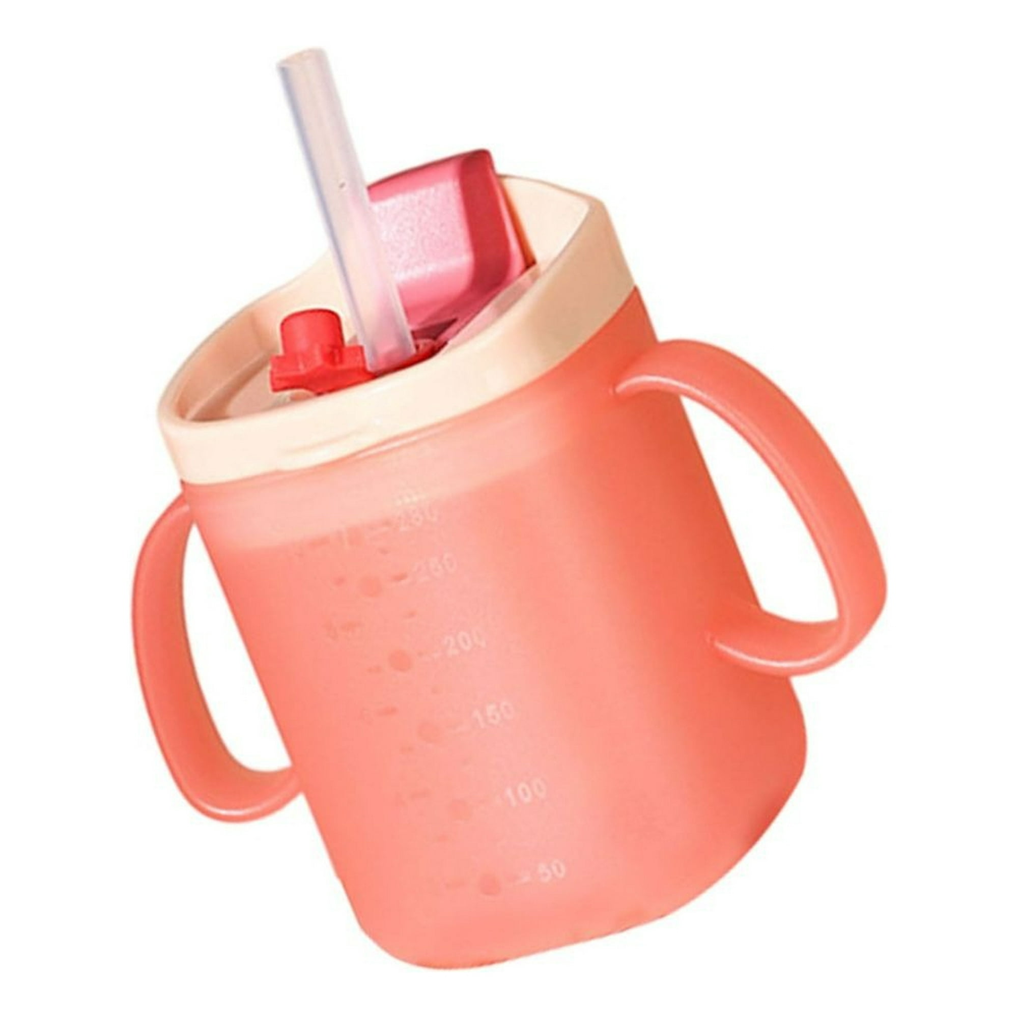 Genérico - Set 4 Vasos Antiderrame Con Pajilla Bebe Ergonomica Lau