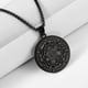 thumbnail image 5 of Collar de acero inoxidable redondo con colgante de siete ángeles, sello de escritura, tótem religioso, etiqueta de runa, marca para hombre, 5 of 5