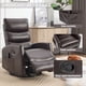 thumbnail image 3 of Heat Massage Manual Recliner Chair with Rocker and Swivel in Fabric for Living Room, Brown, 3 of 3