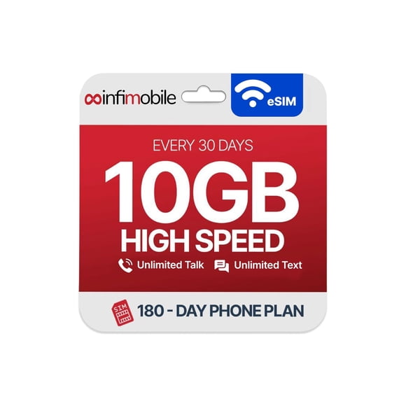 Plan prepago Infimobile ilimitado por 6 meses | 10 GB/mes