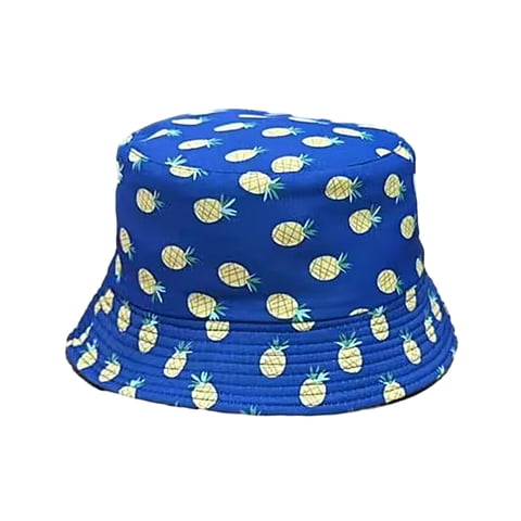 Homewell - Sombrero Pescador Azul Diseño Piña 13*18Cm