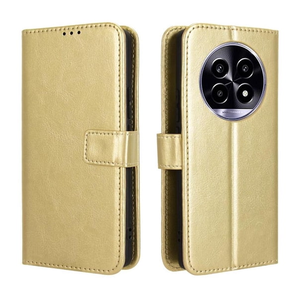 Funda tipo libro para OPPO Realme 14 Pro Lite 5G, cartera todo‑en‑uno, funda multifuncional con tarjetero y correa de muñeca desmontable