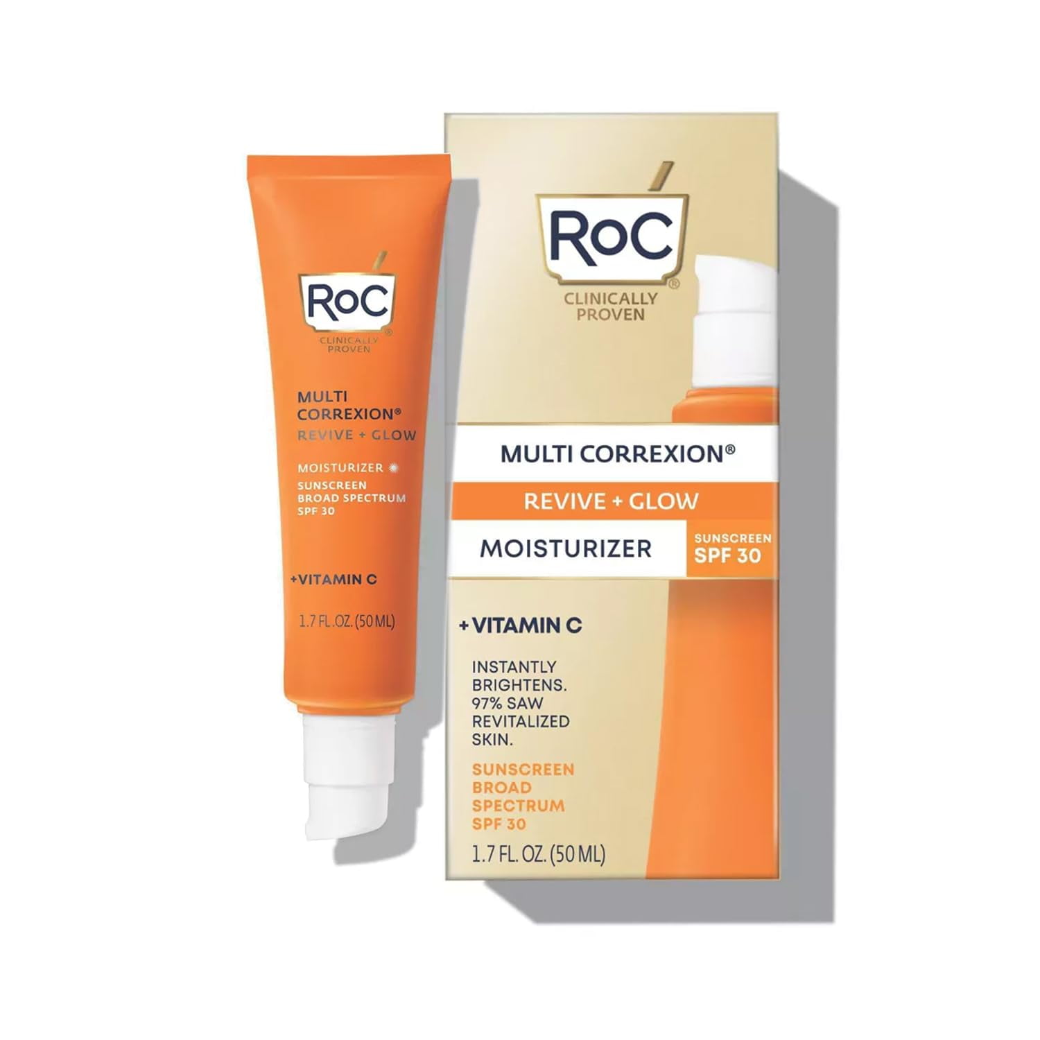 Sérum Roc Multi Correxion Revive + Glow Con 10% De Vitamina C, 50 Ml