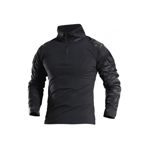 Genérico - Polera Táctica Combat Shirt Militar Airsoft, Color Multicam Black, Talla M