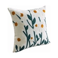 Genérico - Pack De 4 Fundas Para Cojines Sin Relleno Con Diseños Bordados Verde