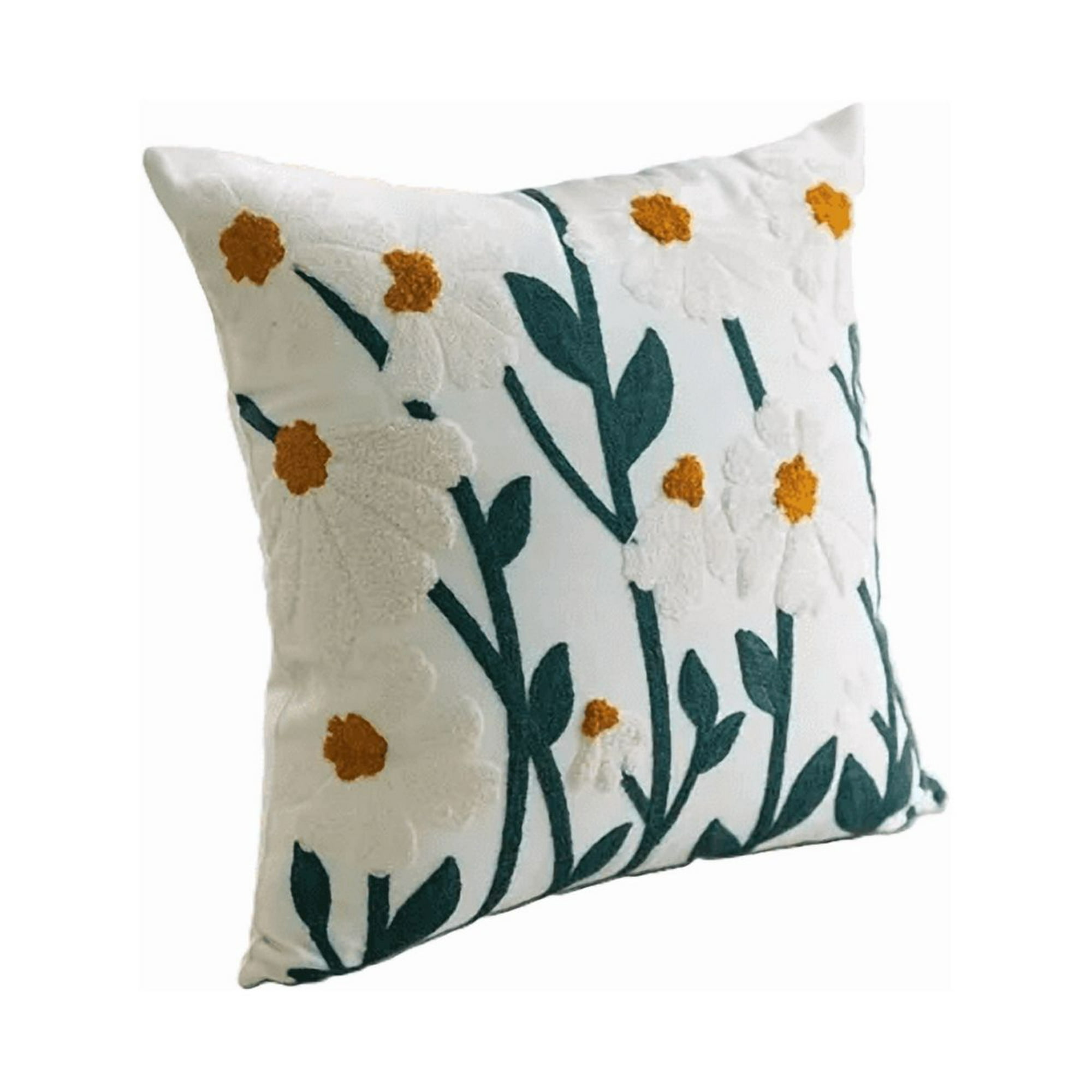 Genérico - Pack De 4 Fundas Para Cojines Sin Relleno Con Diseños Bordados Verde