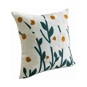 Genérico - Pack De 4 Fundas Para Cojines Sin Relleno Con Diseños Bordados Verde