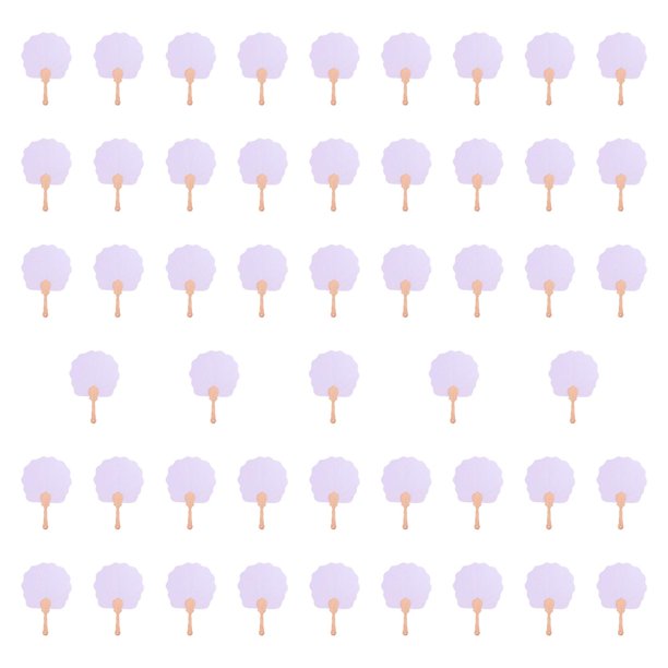 50 Abanicos De Papel En Blanco, Abanico Plegable Para Manualidades Infantiles, Juego De Manualidades De Papel Para Festivales C