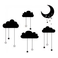 Rienda Libre Graphics - Decomural Stars Moon Cloud Nursery Ws-44156