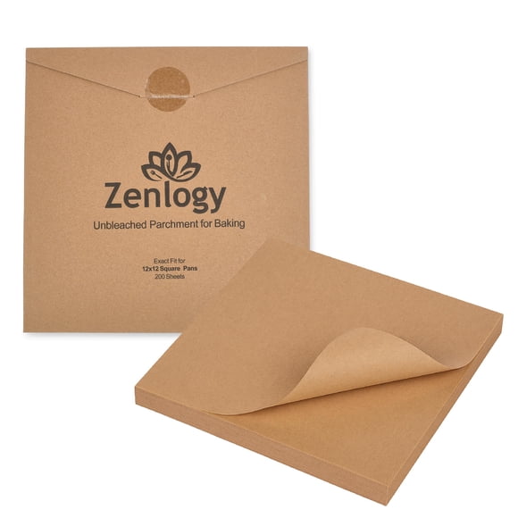 Papel de hornear Zenlogy 30 cm 200 hojas sin blanquear