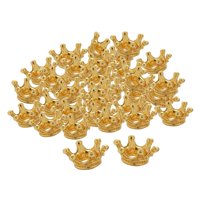 Magideal - 50 Piezas De Dijes De Corona, Hallazgos De Joyería De Aleación Diy, Mini Hallazgos Vintage Colgante De Corona De Aleación De Zinc, Accesorios En Forma Estilo C