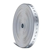 Magideal - Correa De Suspensión De Tubo De 15,2 M (0,7 Pulgadas), Rollo De Correa Metálica Para Proyectos De Bricolaje Multiusos, Cinta De Fijación Con Perforaci