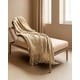 thumbnail image 4 of Manta Decorativa Con Flecos Y Tejido De Rombos En Relieve Color Beige, 4 of 4