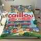 thumbnail image 1 of Caillou Conjunto de sábanas temático, trío de piezas, cómodo y amigable con la piel, diseño único, regalo de decoración para el hogar para familiares, amigos y fans,173cm *218cm, 1 of 6