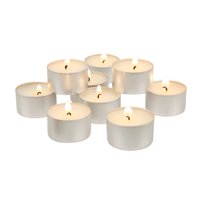 Velas De Té Stonebriar Sin Perfume, 300 Unidades, Color Blanco