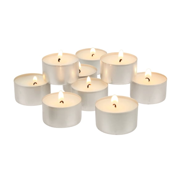 Velas de té Stonebriar, blancas, sin perfume, 50 unidades