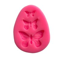 Genérico - Molde Silicona Mariposas 3 Figuras Blanco